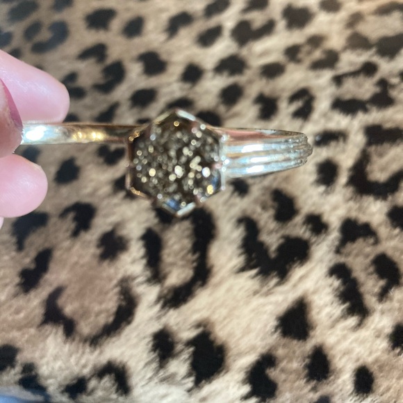 Kendra Scott Gold Drusy Cuff Bracelet GUC - Picture 5 of 7